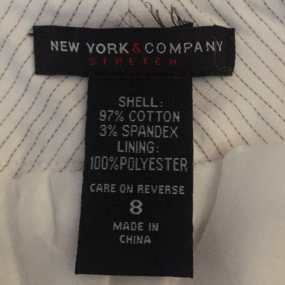 White/Brown Pin Stripe Skirt - Picture 8 of 8